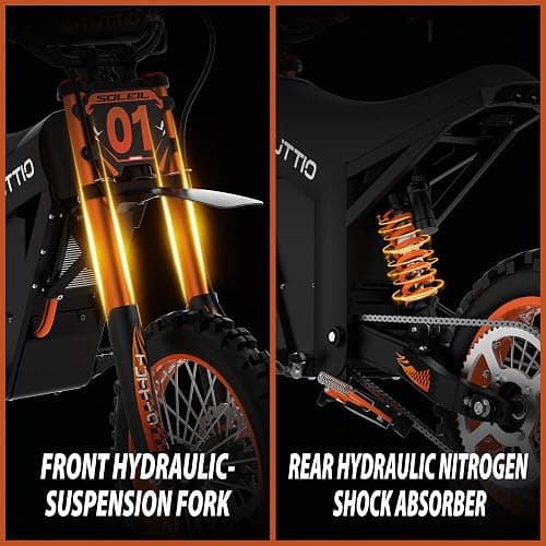 Tuttio Electric Dirt Bike Teens Adults Electric Bike 48V 21AH Removable Battery with Hydraulic Brakes (21AH Dirt Bike) thumbnail 5