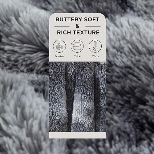 Bedsure GentleSoft Fluffy Fuzzy Faux Fur Throw Blanket for Couch, Soft Sherpa Fleece Cozy Gifts for Women, Plush Bed Blanket Christmas Room Decor for Men, Thick Warm Minky Teen Gifts Winter Bedding thumbnail 3