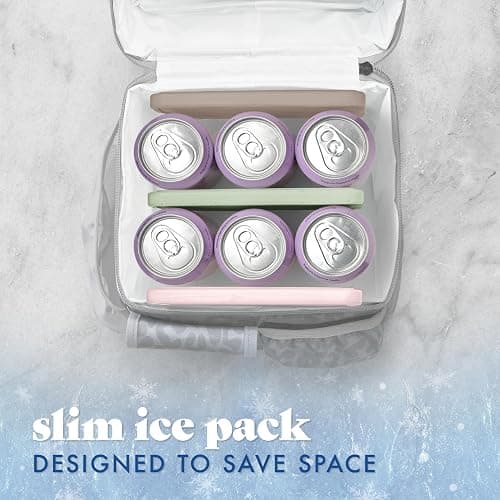 Cool Coolers by Fit & Fresh 4 Pack XL Slim Ice Packs, Quick Freeze Space Saving Reusable Ice Packs for Lunch Boxes or Coolers thumbnail 7