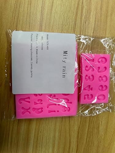 Mity rain 3pcs Letter Molds for Chocolate Covered Strawberries, Silicone Uppercase Lowercase Alphabet Number Fondant Mold for Making Candy, Gummy, Biscuit, Ice Cube Tray, Cake Decorations thumbnail 6