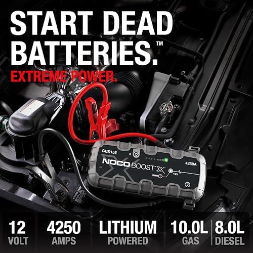 NOCO Boost X GBX155: 4250A UltraSafe Jump Starter – 12V Lithium Battery Booster Pack, Portable Jump Box, Power Bank & Jumper Cables - for 10.0L Gas and 8.0L Diesel Engines thumbnail 2