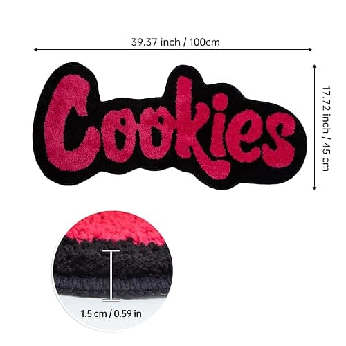 LAKEA Handmade Cookies Tufted Rug for Bedroom Irregular Shaped Tufted Carpet Mat Soft Plush Gift Room Decoration (39.4X17.7inch (100X45cm)) (Pink) thumbnail 3