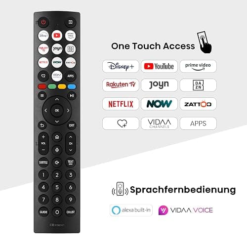Hisense 100E7NQ 254 cm (100 Zoll) Fernseher, 4K UHD, QLED, HDR10, HDR10+ decoding, HLG, Dolby Vision Atmos, 144Hz VRR, Smooth Motion, Bluetooth, Alexa Built-in, VIDAA Voice, Schwarz [2025] thumbnail 6