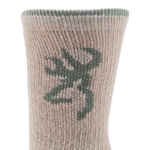 Browning Women's Wool Buckmark Socks, 2 Pairs Wool Blend Outdoor Boot Socks with Arch Support thumbnail 6