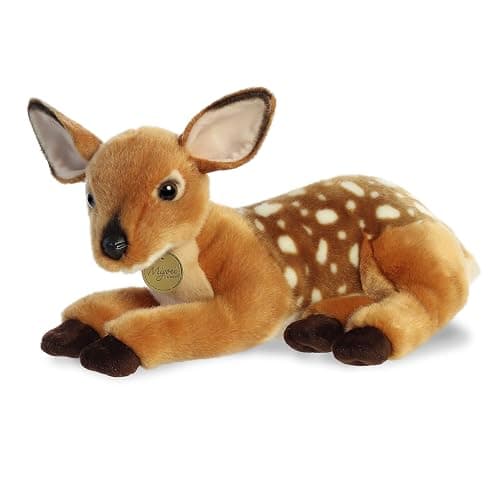 Aurora® Realistic Miyoni® Deer Stuffed Animal - Lifelike Details Make a Cherished Companion - Perfect for Decorating Bedrooms or Classrooms - Brown 14 Inches thumbnail 7