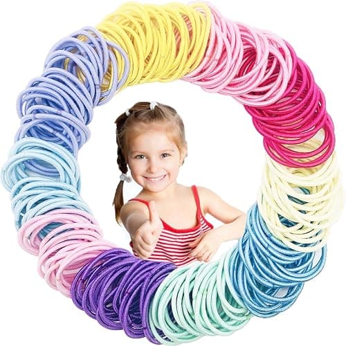 200pcs Hair Ties for Kids Hair Ties Toddler Girls for Girls Elastic Hair Bands Small Kids - Image 1