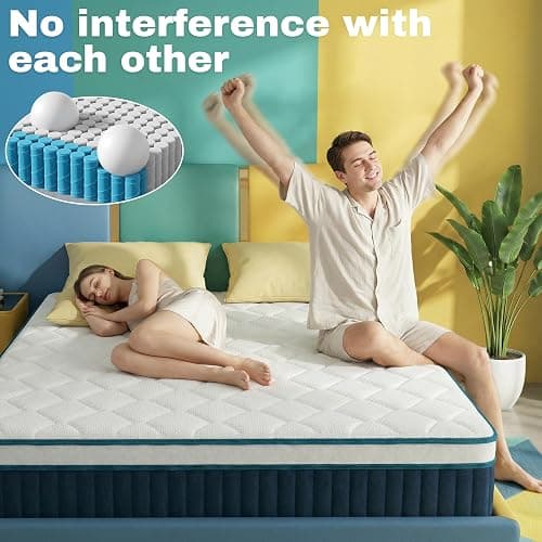 Parpara Full Size Mattress 12 - Inch - CFR 1633 Compliant - Medium Firm Hybrid for Pressure Relief - Breathable Memory Foam & Supportive Springs - CertiPUR-US Certified thumbnail 5