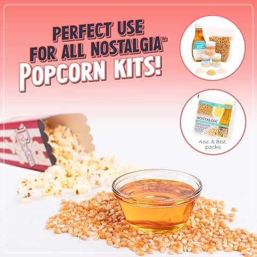 Nostalgia Coca-Cola Popcorn Maker Machine - Professional Tabletop With 2.5 Oz Kettle Makes Up to 10 Cups - Vintage Popcorn Machine Movie Theater Style - Coke Red - Tabletop - Coke Red thumbnail 7