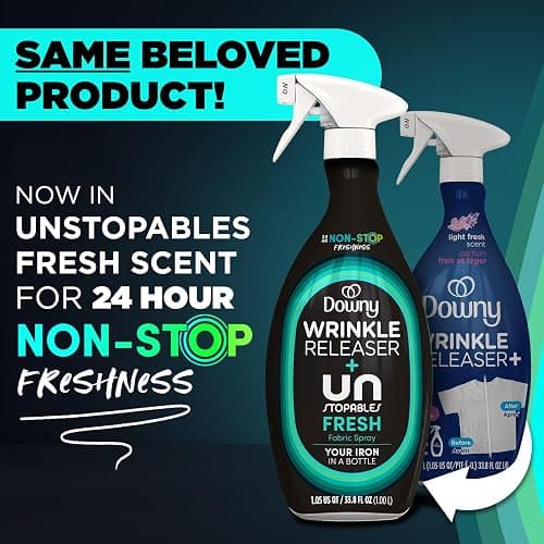 Downy Wrinkle Releaser Fabric Refresher Spray, Odor Eliminator, Ironing Aid and Anti Static Spray, Light Fresh Scent, 1L, Pack of 2 thumbnail 3