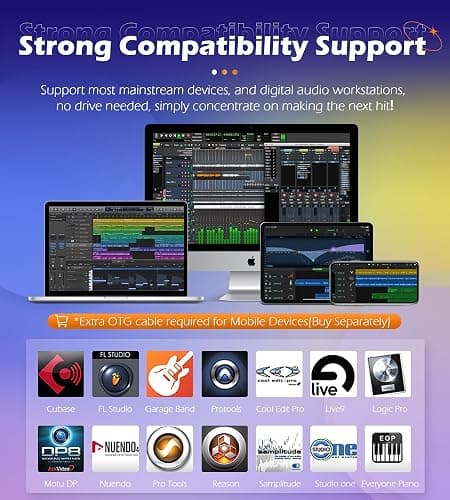 Synido TempoPAD Midi Controller Beat Maker Machine for Music Production, Portable USB MIDI Beat Pad Controller for Beginners with Durable Carrying Bag, 16 Backlit Beat Pad, 4 Assignable Knob thumbnail 7
