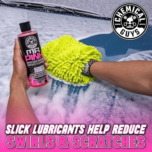 Chemical Guys, Mr. Pink Car Wash Soap, Foam Cannon & Bucket Wash, 64 oz | Thick foaming suds lift dirt and grime, pressure washer soap, foam gun or bucket, gentle on wax and coatings, candy scent thumbnail 4