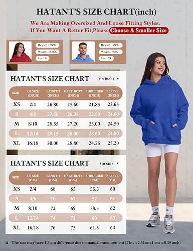 Hatant Oversized Hoodie Sweatshirts for Women Couples Heavyweight Hoodies Pullover Vintage Acid Wash Sweaters Pullover 2026 thumbnail 4