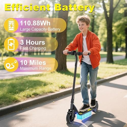 VOLPAM Electric Scooter, 350W/500W Powerful Motor, 8.5"/10" Solid Tires, 19/22Mph, 28/23/21/16 Miles Max Range, Dual Braking thumbnail 4
