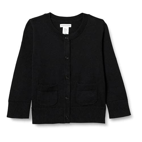 Amazon Essentials Girls Uniform Slim Fit Crewneck Cardigan Sweater - Image 1