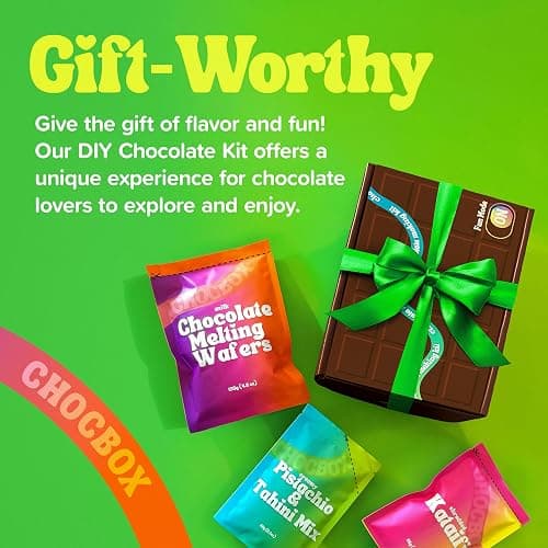 Chocbox Viral Dubai Milk Chocolate Bar Kit - Includes Chocolate Mold, Choc Wafers, Shredded Kataifi, Pistachio Cream - DIY Gift Box Dubai Kit - Great Gift thumbnail 5
