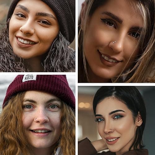 LOYALLOOK 18Pcs Nose Rings Studs - 316L Surgical Steel 14K Gold Plated Nose Studs Double Hoop Nose Ring for Women Men 18G/20G Nose Rings Stud Hypoallergenic Nose/Body Piercing Jewelry 1.5mm 2mm 2.5mm 3mm CZ thumbnail 6