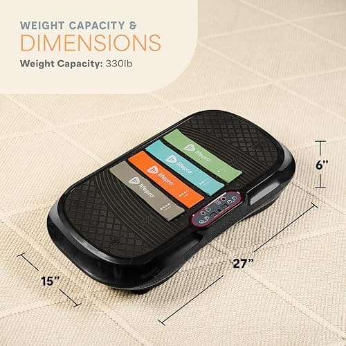 Lifepro Waver Vibration Plate Exercise Machine for Lymphatic Drainage, Muscle Activation, Full-Body Workout Vibrating Platform with Loop Bands, Fitness Equipment for Strength Toning & Fat Loss thumbnail 6