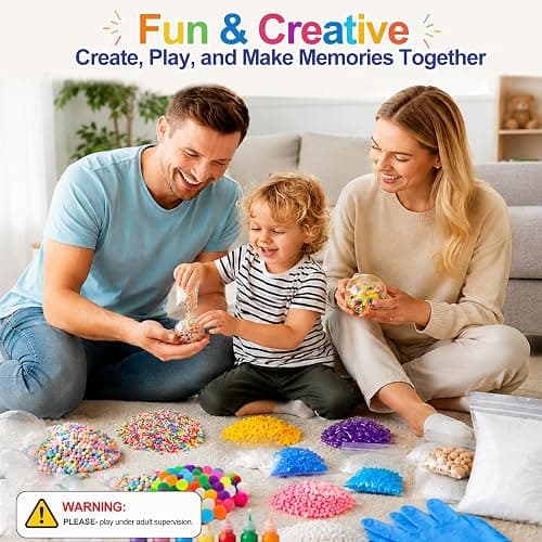 DIY Squishy Making Kit, Stress Ball Making Kit with 10 TPR Skins, 14 Fillers, 14 oz Slime & 7 oz Clay, Make Your Own Squishies, ASMR Sensory Craft Kit, Self-Care Gift for Adults thumbnail 2