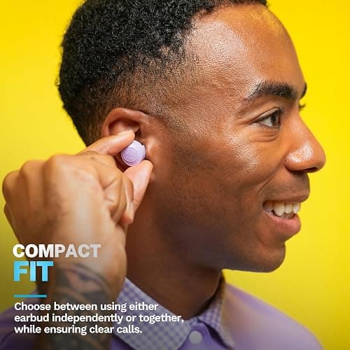 JLab Go Air Pop+ True Wireless Bluetooth Earbuds, in Ear Headphones with Microphone, 35H Playtime, USB-C Charging Case, Dual Connect, EQ3 Sound, Lilac thumbnail 5