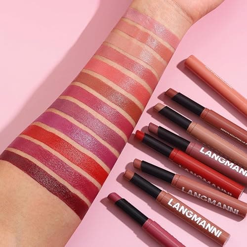 Jolilab 12Pcs Velvet Matte Lipstick Nude Matte Soft Dark Color Stick High Pigmented Long-Lasting Waterproof Lip Stick Lip Balm Beauty Cosmetics Gift for Girls and Women(01#-12#) thumbnail 2