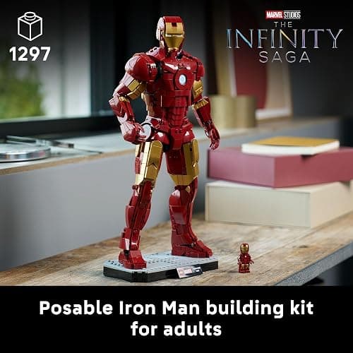 LEGO Marvel Iron Man Mark 3 Collectors’ Edition Building Set - Poseable Super Hero Construction Kit W/Mark 3 Minifigure for Adults, Ages 18+ - Collectible Gift Idea for Birthdays - 76344 thumbnail 4