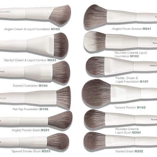 Vynestra 30 Pcs Pro Grade Makeup Brushes Set with Dense Ultra Soft Bristle | White Elegant Design Luxury Make up Brushes for Foundation,Face Blending Powder,Contour,Bronzer,Highlight,Concealer,Eyeshadow thumbnail 3