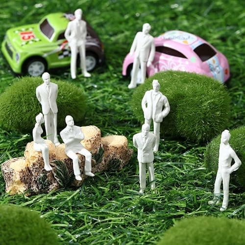 Namalu 30 Personnages Miniatures pour Modélisme Échelle 1:50 Mini Figurines de Diorama Figurines de Personnes Blanches Non Peintes Maquettes Architecturale Modèles de Personnes pour Scènes Trains thumbnail 5