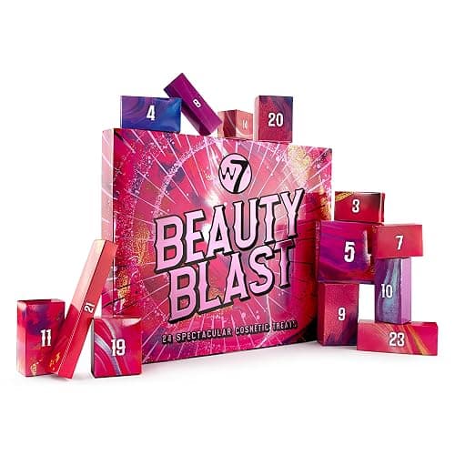 W7 Beauty Blast Advent Calendar 2025 - Individually Boxed Makeup & Cosmetic Surprises For the 24 Days to Christmas - Cruelty Free, Holiday Gifting - Image 1