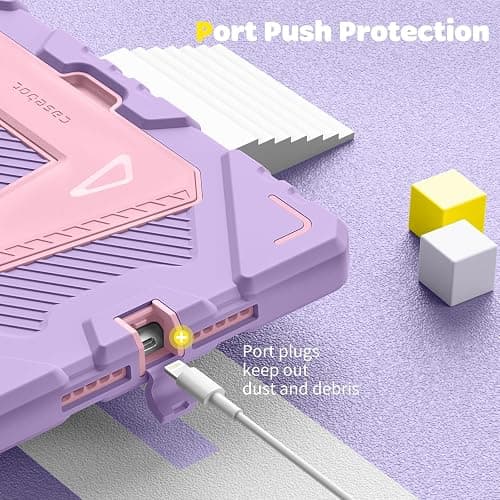 Fintie Case for iPad 9th Generation (2021) / 8th Generation (2020) / 7th Gen (2019) 10.2 Inch, Fully-Body Rugged Heavy Duty Shockproof Protective Case with Built-in Kickstand for Kids, Purple thumbnail 8
