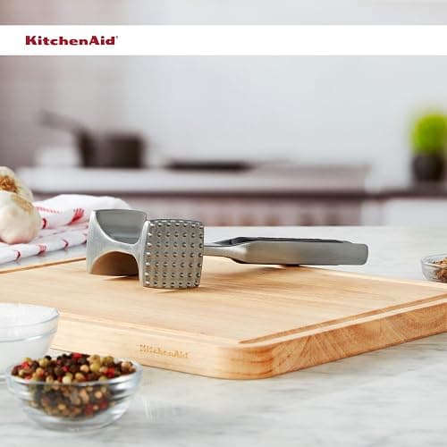 KitchenAid Gourmet Multi Sided Meat Tenderizer for Pounding Meats, Nuts, Shellfish, ect, Hang Hole for Easy Storage, Hand Wash, One Size, Black thumbnail 2