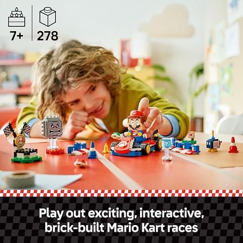 LEGO Mario Kart – Interactive Mario & Standard Kart - Toy Race Course with a Car, 3 Figures, a Podium & Barriers - Gamer Gift for 7+ Year Old Boys & Girls - 72043 thumbnail 4