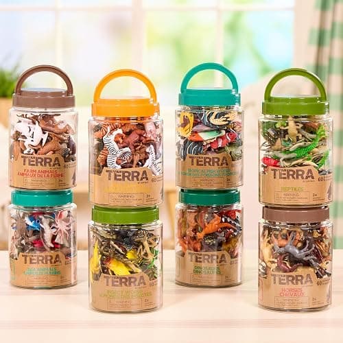 Terra by Battat – 60pcs Farm Animals Toy Tube – Mini Plastic Barnyard Animal Figurines for Kids – Includes Cow, Pig, Goat, Sheep & More – Educational Playset for Toddlers Ages 3+ thumbnail 6