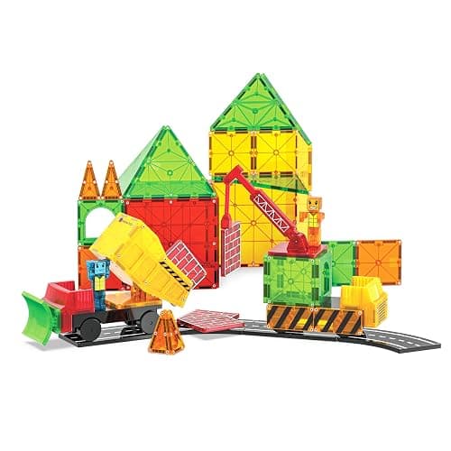 Magna-Tiles Builder XL 50-Piece Magnetic Construction Set, The Original Magnetic Building Brand thumbnail 6