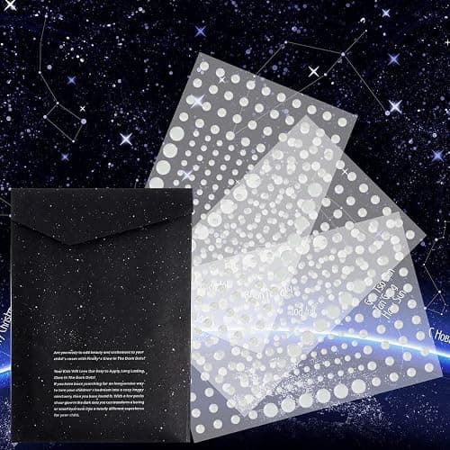 DAGOU Realistic 3D Domed Glow in The Dark Stars,606 Dots for Starry Sky, Home Decor Stickers for Kids Bedding Room(606 Stars) thumbnail 5