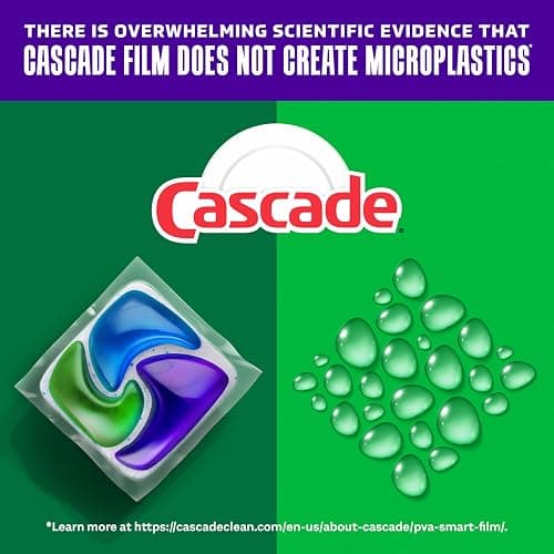 Cascade Platinum Plus Dishwasher Pods, Dish Detergent Soap, Clean Scent, 62 Count thumbnail 5