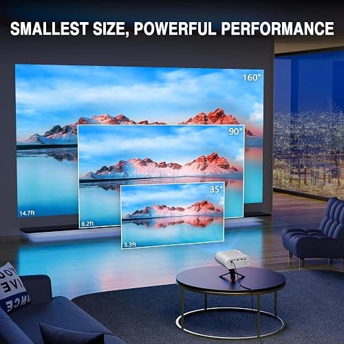 Mini Projector, VISSPL Full HD 1080P Video Projector, Portable Outdoor Projector with Tripod, Kids Gift, Home Theater Movie Phone Projector Compatible with Android/iOS/Windows/TV Stick/HDMI/USB thumbnail 5