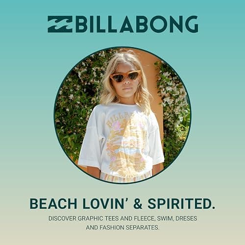 Billabong Girls' Premium Short Sleeve Oversized Fit Graphic T-Shirt - Medium - Pink Bliss thumbnail 3