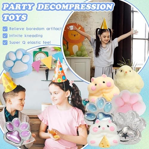 16pcs Squishy Pack,Fidget Toys Kit,Include taba Squishies Party Favors for Kids 4-8 8-12 Treasure Box Toys for Classroom Birthday Goodie Bag taba Squishy Stress Relief Toys thumbnail 6