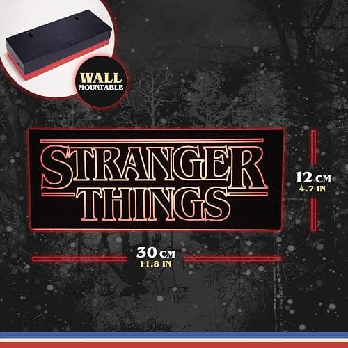 Paladone Stranger Things Logo Light with 2 Light Modes, Stranger Things Glowing Sign Decor and Gift, Officially Licensed Merchandise thumbnail 3