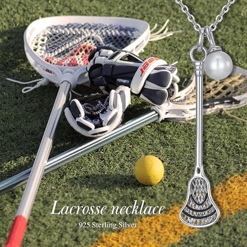 Lacrosse Necklace Sterling Silver Lacrosse Pendant Necklace Sports Jewelry Lacrosse Gifts for Women thumbnail 6