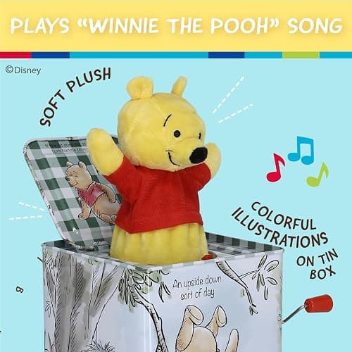 KIDS PREFERRED Disney Baby Winnie The Pooh Jack-in-The-Box - Musical Toy for Babies Multi ,6.5" thumbnail 4