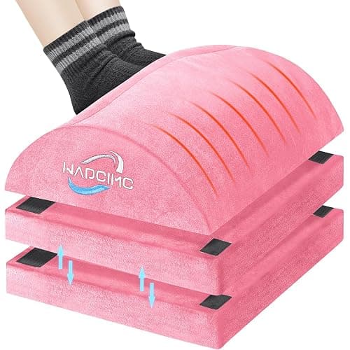 WADCIMC Foot Rest for Under Desk at Work, Warmer Feet Pocket Footrest,Foot Stool with Washable Cover,Comfortable Footrest with 3 Adjustable Heights, for Office Gaming Chair, for Leg Support, XL(18IN) - Image 1