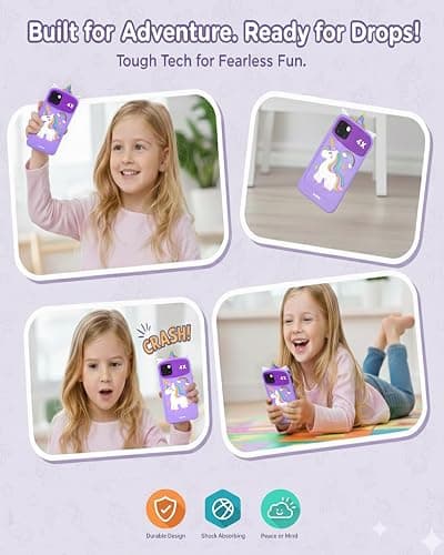 Kids Phone - Toddler Boy Dinosaur Toys for Age 3-12, Christmas Birthday Gifts for Boys, 4.0" Touchscreen Kids Smart Phone with Dual Cameras, Games, Music Player, 32GB, Toddler Learning Toys Cell Phone thumbnail 8
