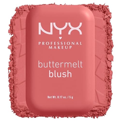 NYX PROFESSIONAL MAKEUP Buttermelt Powder Blush, Fade and Transfer-Resistant Blush, Up to 12HR Make Up Wear, Vegan Formula - Feeling Butta - Image 1