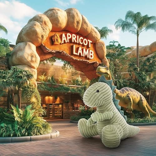 Apricot Lamb Toys Plush Matcha Dinosaur Stuffed Animal Soft Cuddly Perfect for Childs (Matcha Dino, 8.5 Inches) thumbnail 7