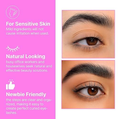 Korean Lash Lift Kit - 5 Sets At Home Eyelash Perm Kit with Upgraded Glue, Eyelash Lift Kit, DIY Lash Perm Easy for Beginner & Professional, Semi Permanent Perming Wave Suitable For Salon & Home thumbnail 5
