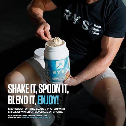RYSE Loaded Protein Powder - Skippy Peanut Butter - 25g Whey Protein Isolate & Concentrate with Prebiotic Fiber & MCTs - Low Carb, Low Sugar, Digestive-Friendly - 27 Servings / 2 lb Tub thumbnail 7