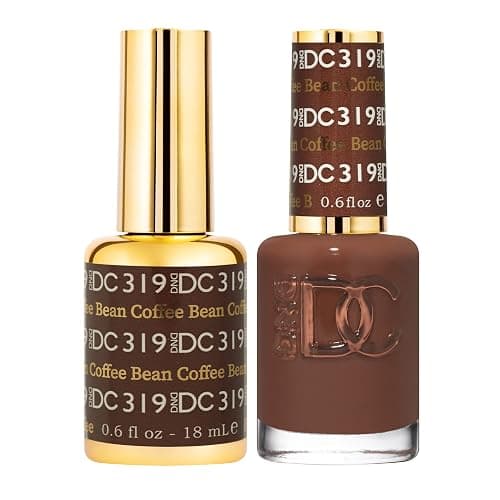 DND Gel Nail Polish Duo, Brown | Matching UV/LED Gel Polish & Air Dry Lacquer Set, Chip-Free Long Lasting Brown Nail Color, Easy Soak Off Removal - Image 1