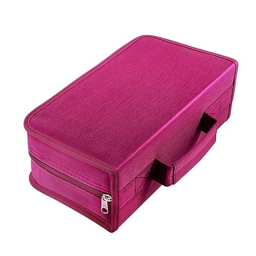 Bivisen CD/DVD Case Holder, 128 Capacity CD VCD Media Wallet, Storage, Holder, Booklet, Organizer (Rose) - Rose thumbnail 4