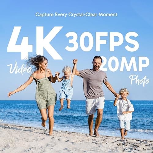 AKASO Brave 4 Action Camera 4K 30fps with 64GB MicroSD Card Bundle | 20MP EIS WiFi 170° FOV 5X Zoom Waterproof Underwater Camera for Snorkel, Travel, Bicycle, Helmet, Motorcycle Accessories Kit thumbnail 2